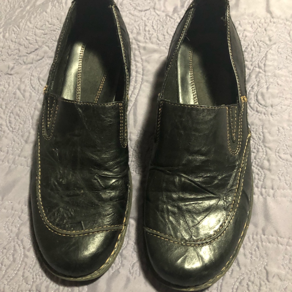 Clark’s Kringle Leather Black Shoes Size 9 1/2.